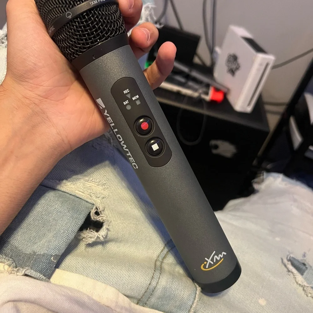 Wireless Gray Microphone
